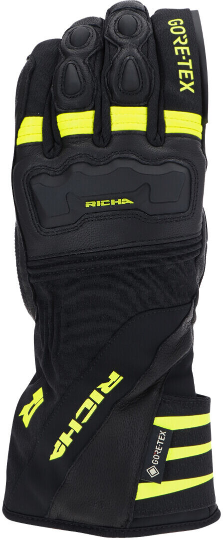 Richa Cold Protect Gore-Tex Guantes de moto impermeables - Negro Amarillo (XL)