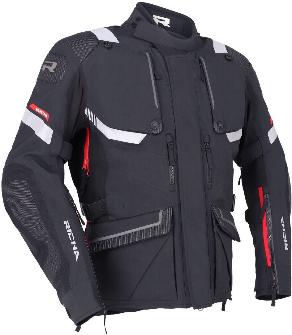 Richa Armada 1.1 Gore-Tex Pro chaqueta textil impermeable para motocicletas - Negro Blanco Rojo (6XL)