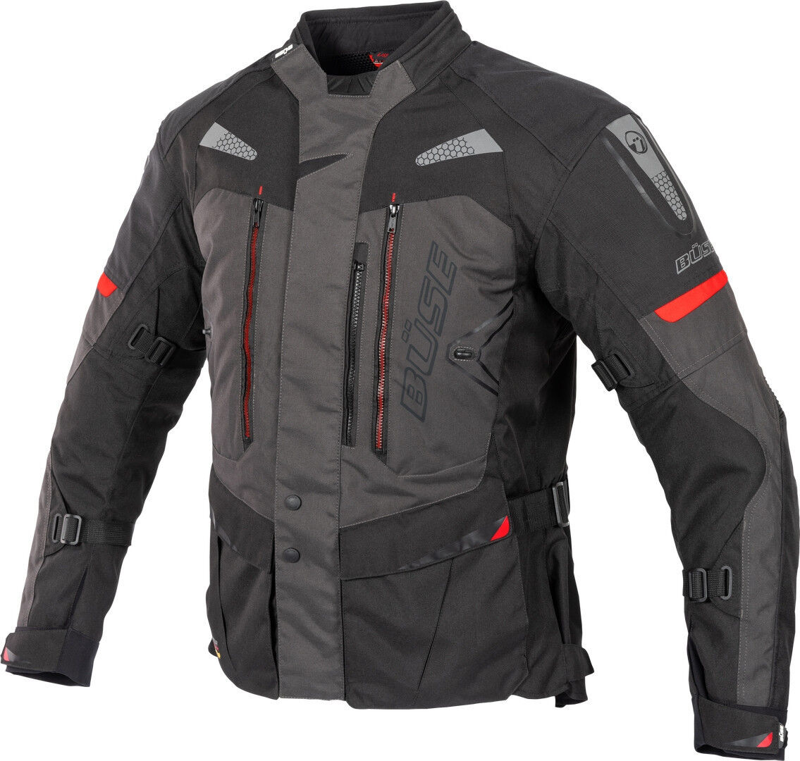 Büse Monterey impermeable Chaqueta textil de motocicleta para mujer - Negro Gris (46)