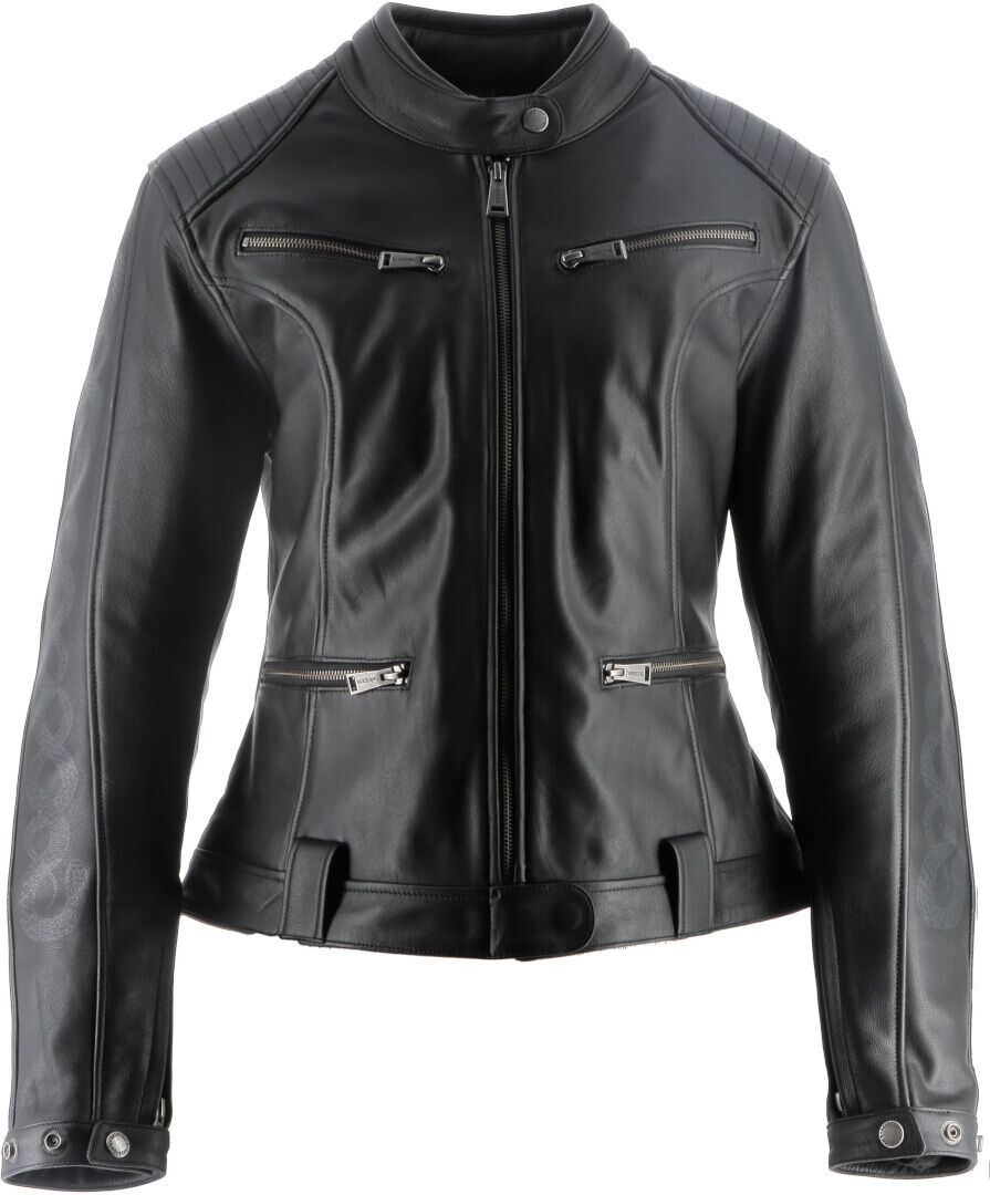 Helstons Vipere Chaqueta de cuero de moto para mujer - Negro (2XL)