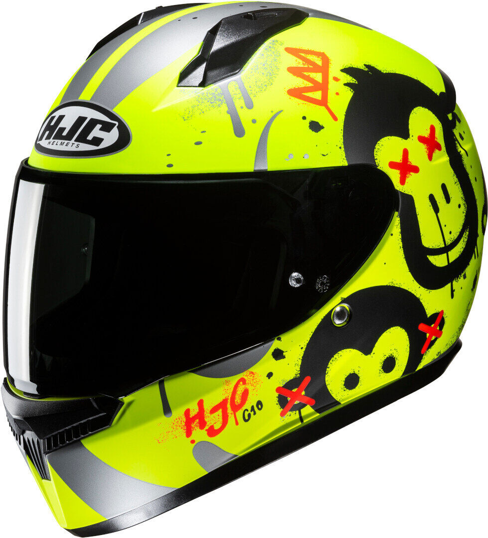 HJC C10 Geti Casco Juvenil - Negro Amarillo (3XS)