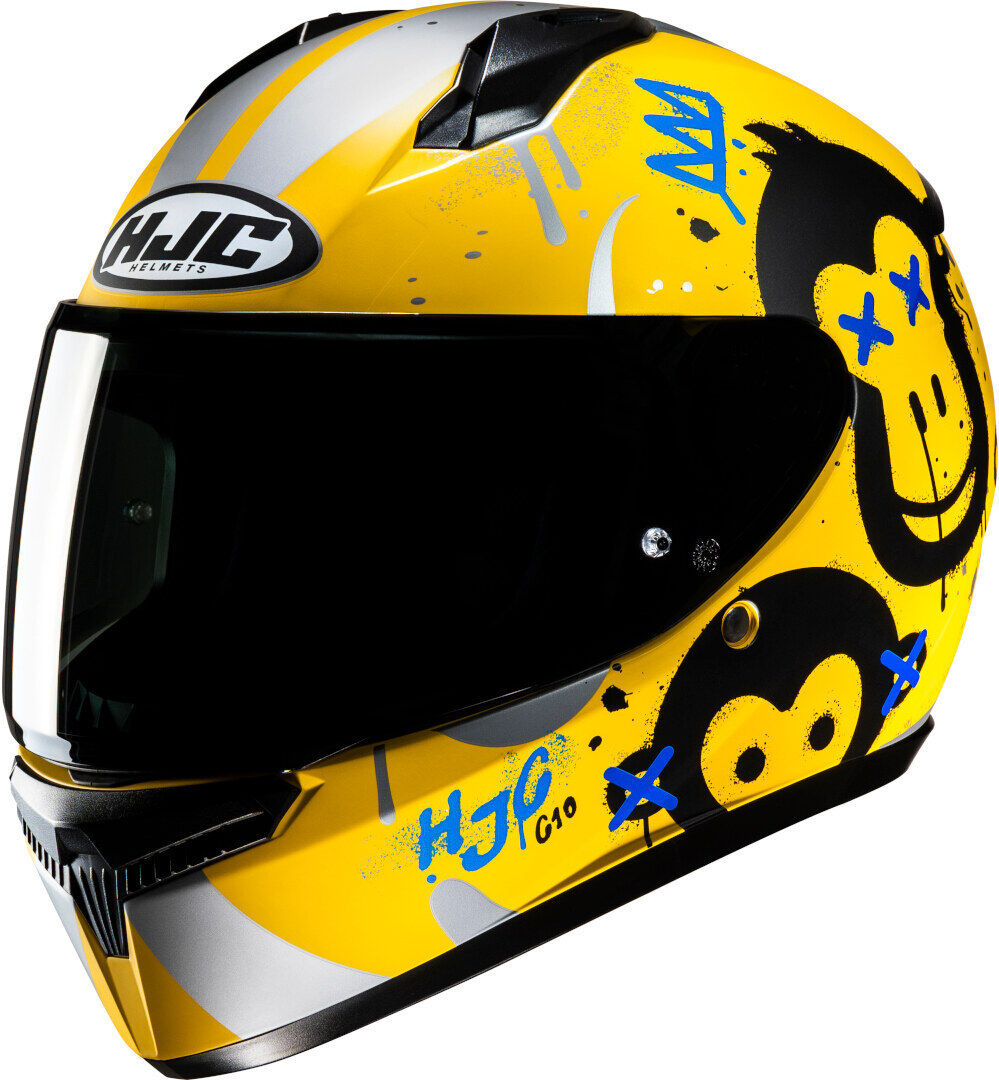 HJC C10 Geti Casco Juvenil - Negro Amarillo (2XS)