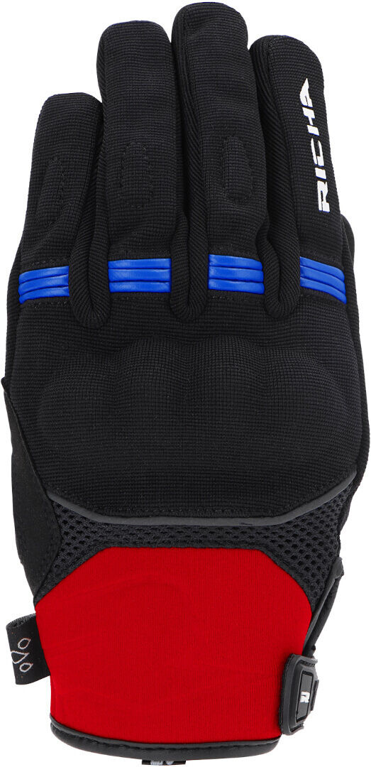 Richa Scope Guantes de moto impermeables - Negro Rojo Azul (XL)