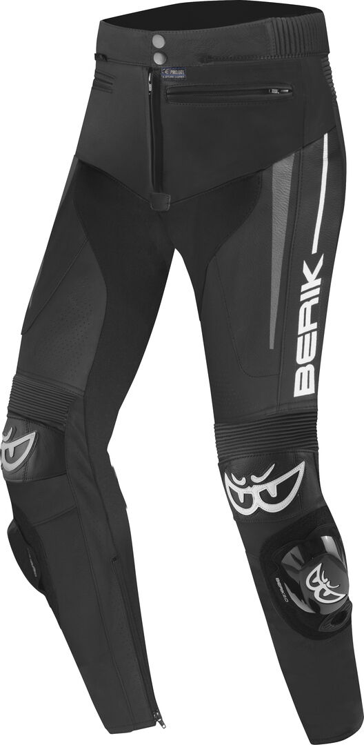 Berik Kendo Pantalones de cuero de moto para mujer - Negro (42)