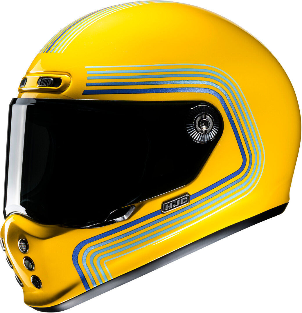 HJC V10 Foni Casco - Azul Amarillo (XS 54 55)