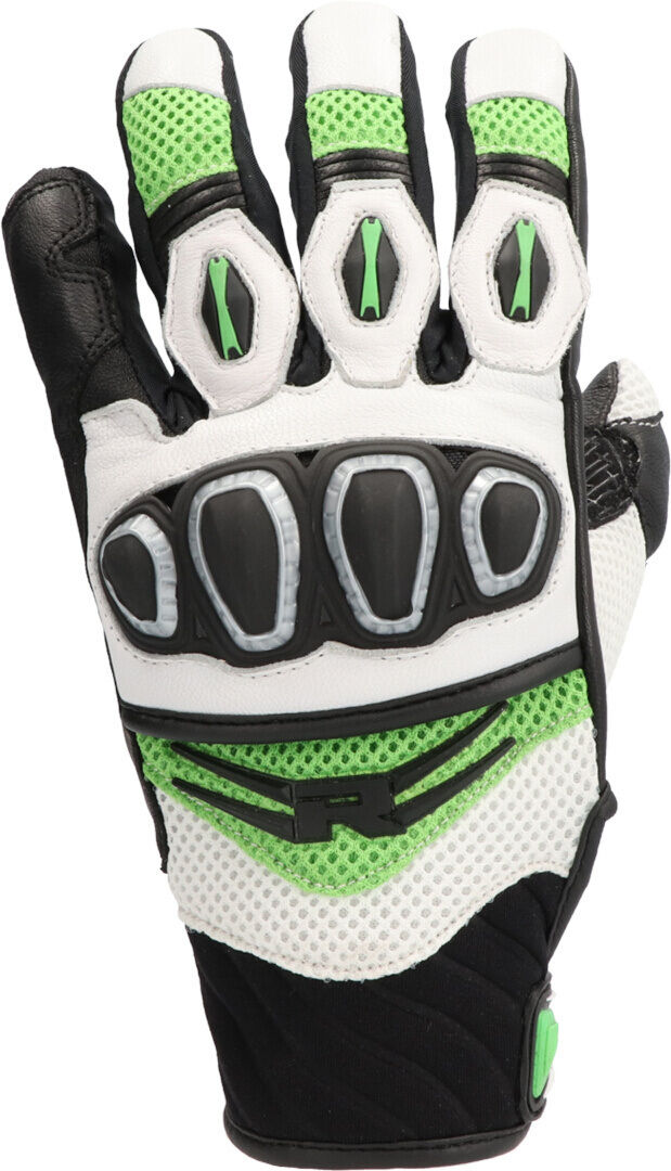 Richa Turbo Guantes de moto - Negro Blanco Verde (4XL)