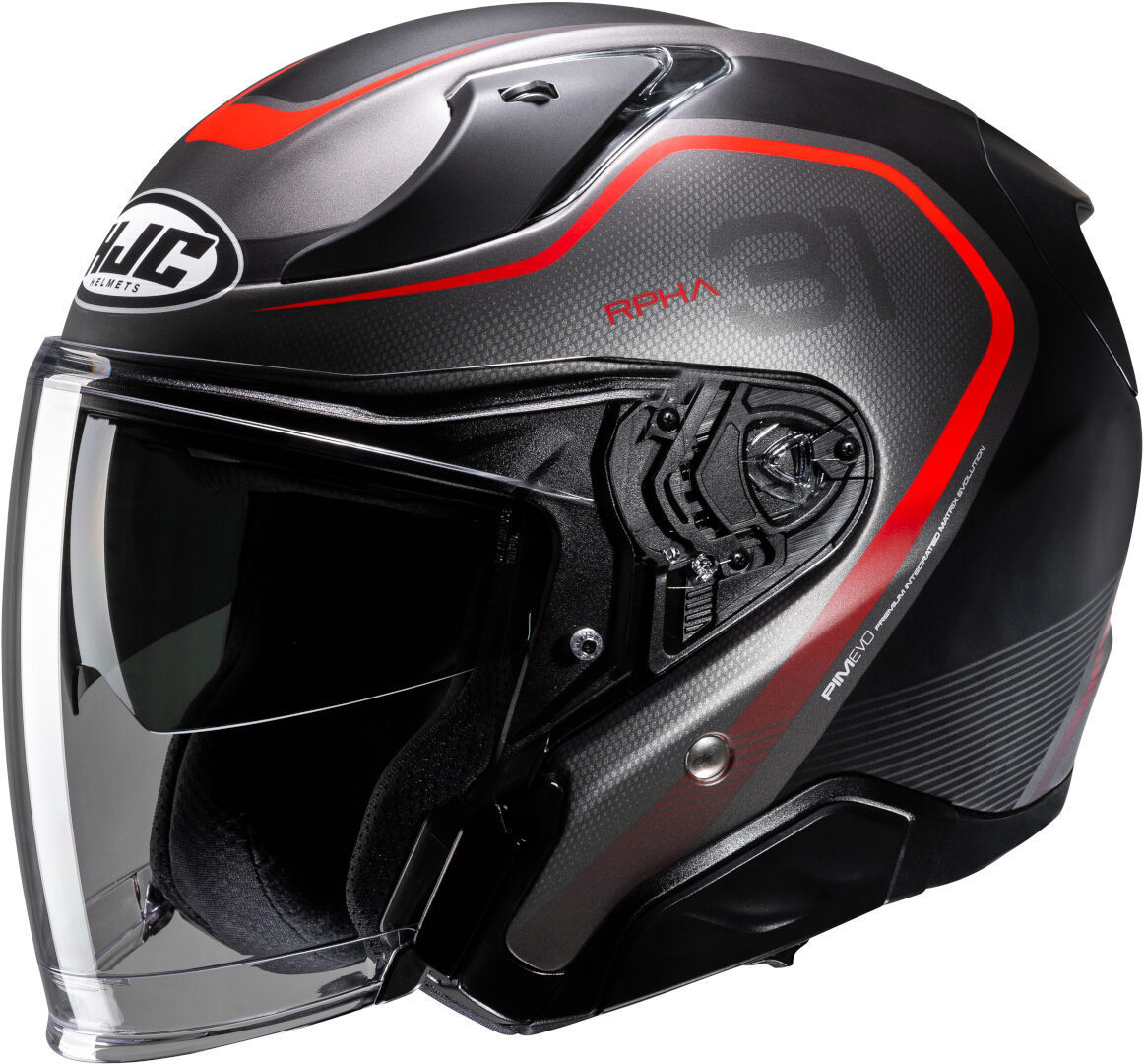 HJC RPHA 31 Kouv Casco Jet - Negro Gris Rojo (2XL)