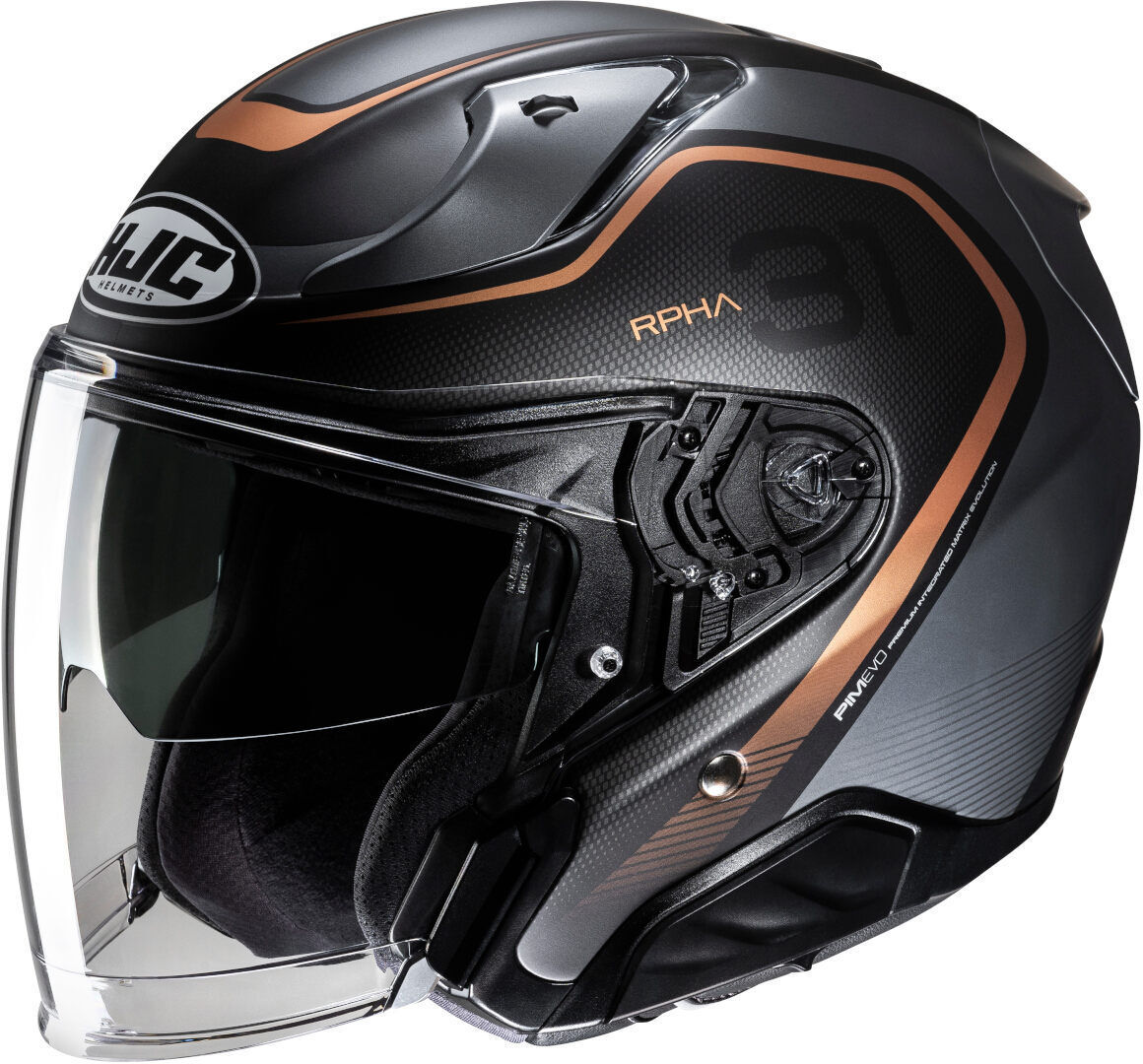 HJC RPHA 31 Kouv Casco Jet - Negro Gris Naranja (M)