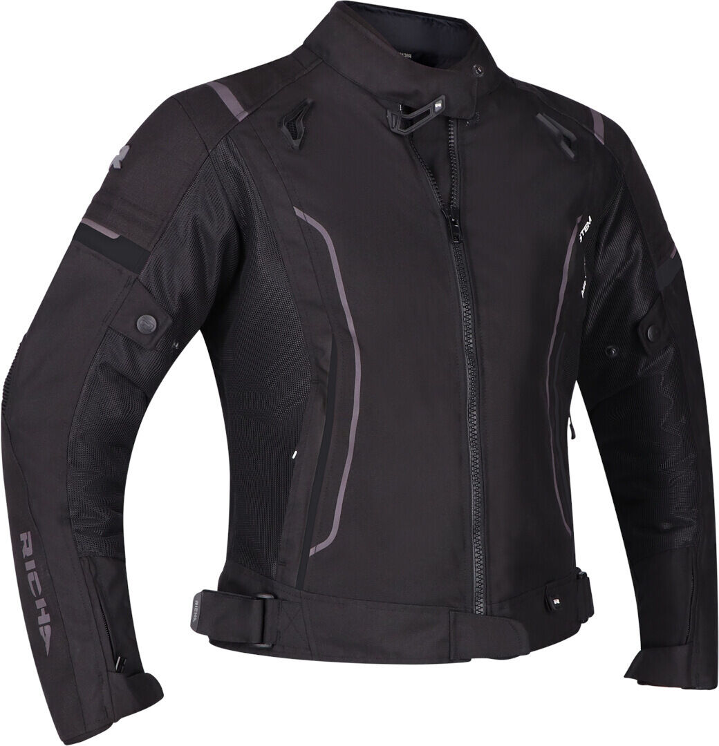 Richa Airstream 3 impermeable Chaqueta textil de motocicleta para mujer - Negro (XL)