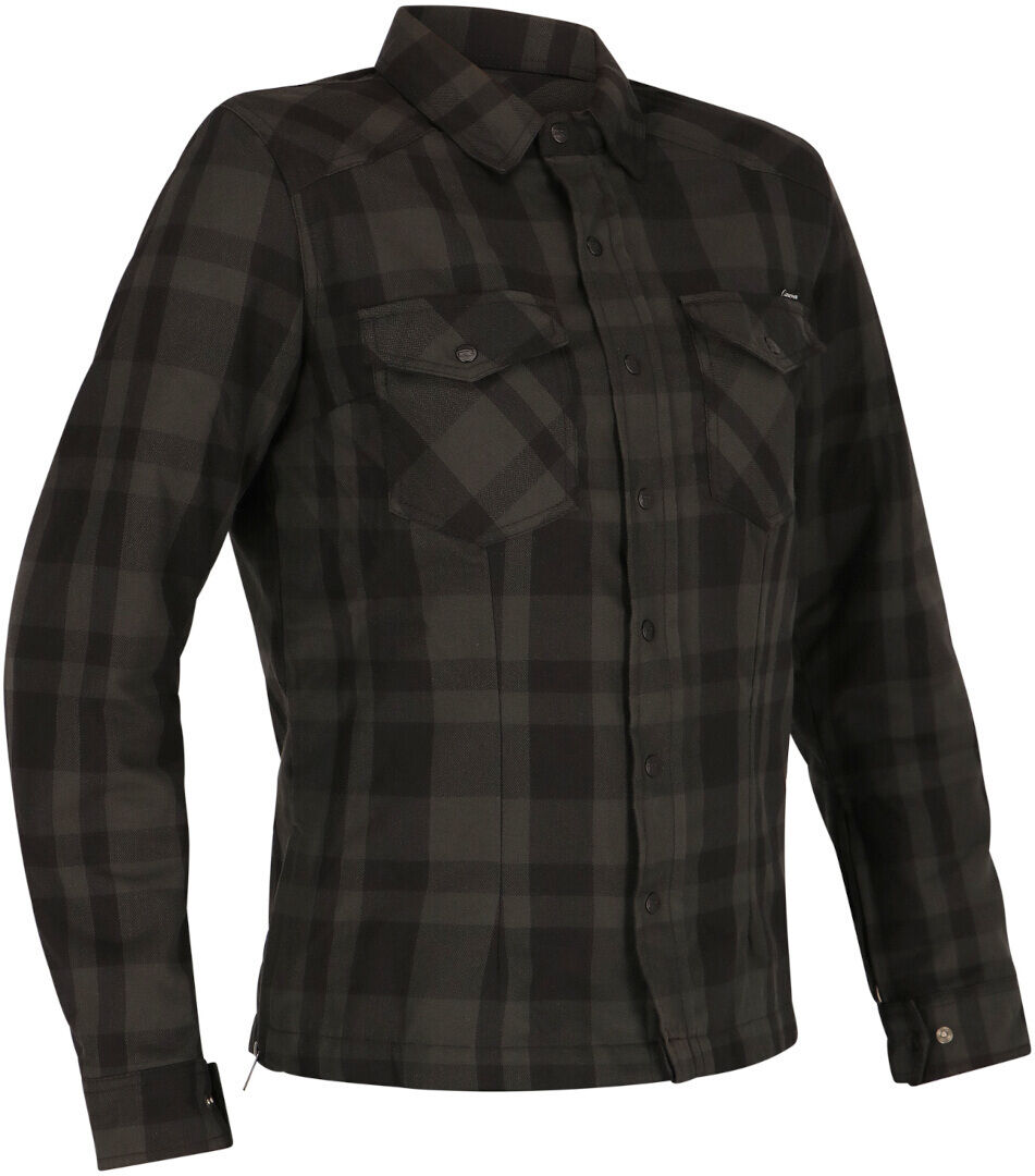 Richa Forest Camisa de moto para mujer - Negro Gris (XL)