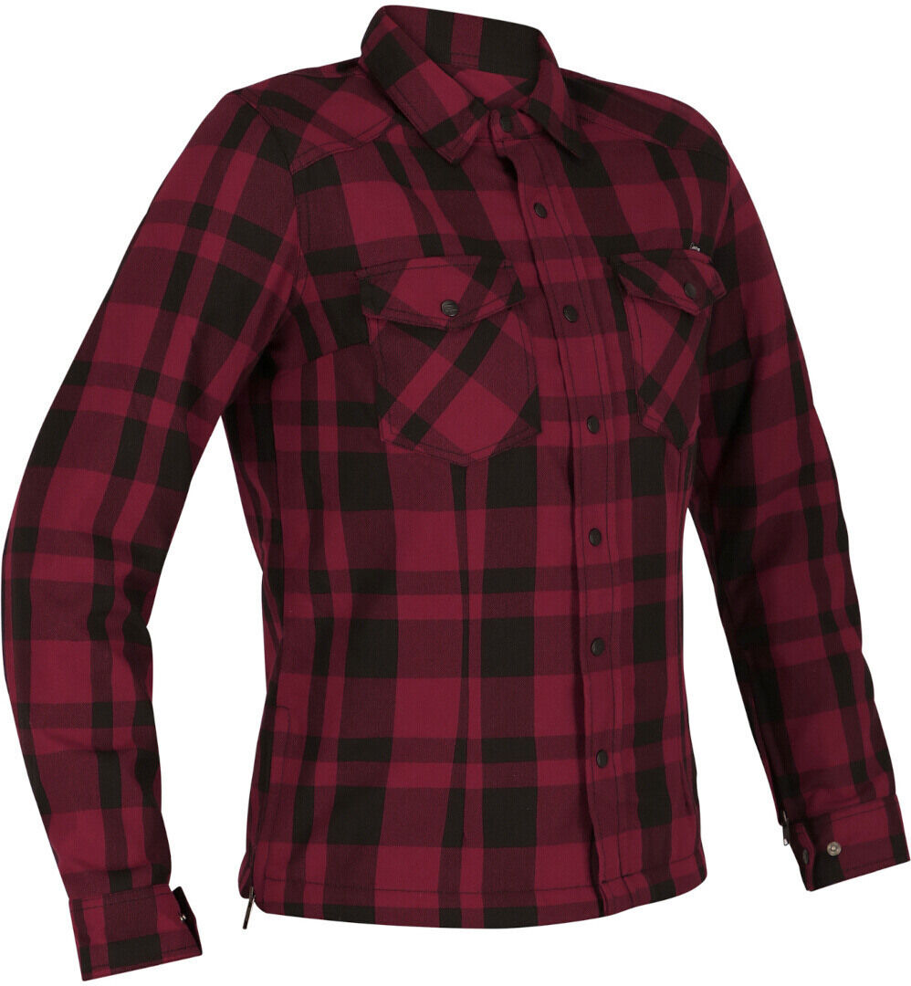 Richa Forest Camisa de moto para mujer - Negro Rojo (L)