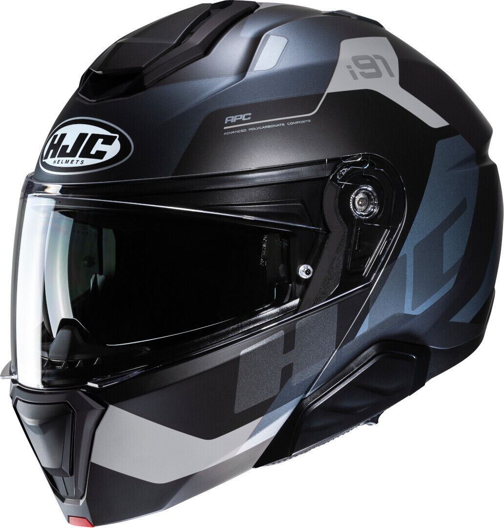 HJC i91 Carst Casco - Negro Gris Plata (M)