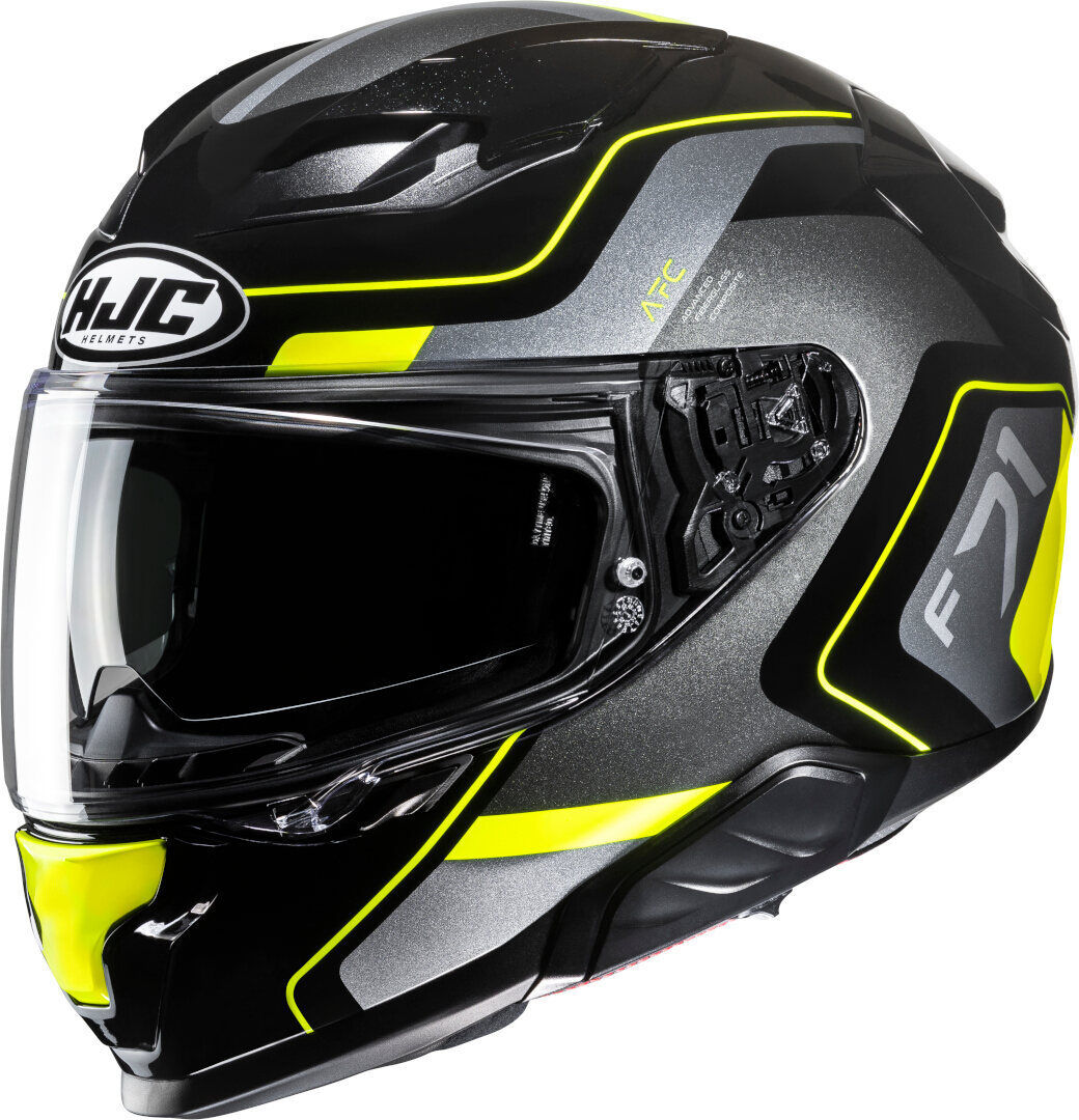 HJC F71 Arcan Casco - Negro Gris Amarillo (L)