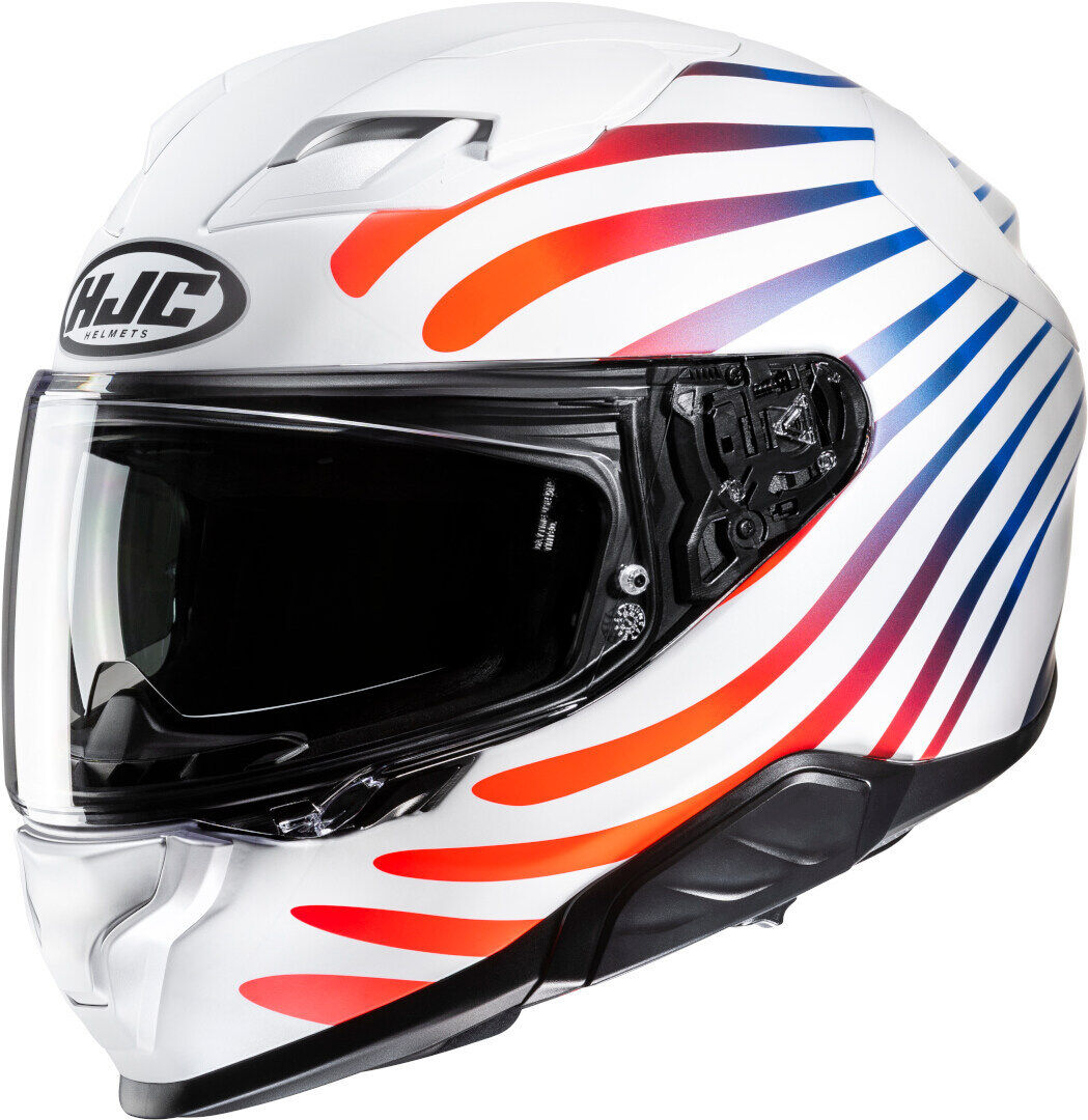 HJC F71 Zen Casco - Blanco Rojo Azul (XS 54 55)