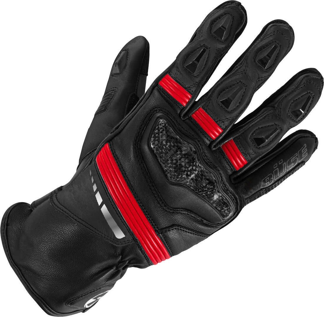 Büse Escape Guantes de moto - Negro Rojo (2XL)