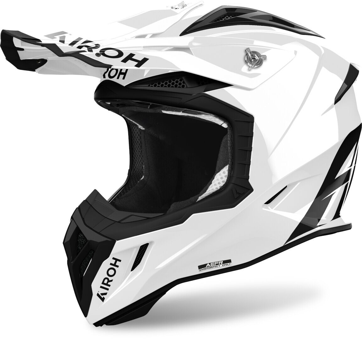 Airoh Aviator Ace 2 Solid Casco de motocross - Blanco (M)