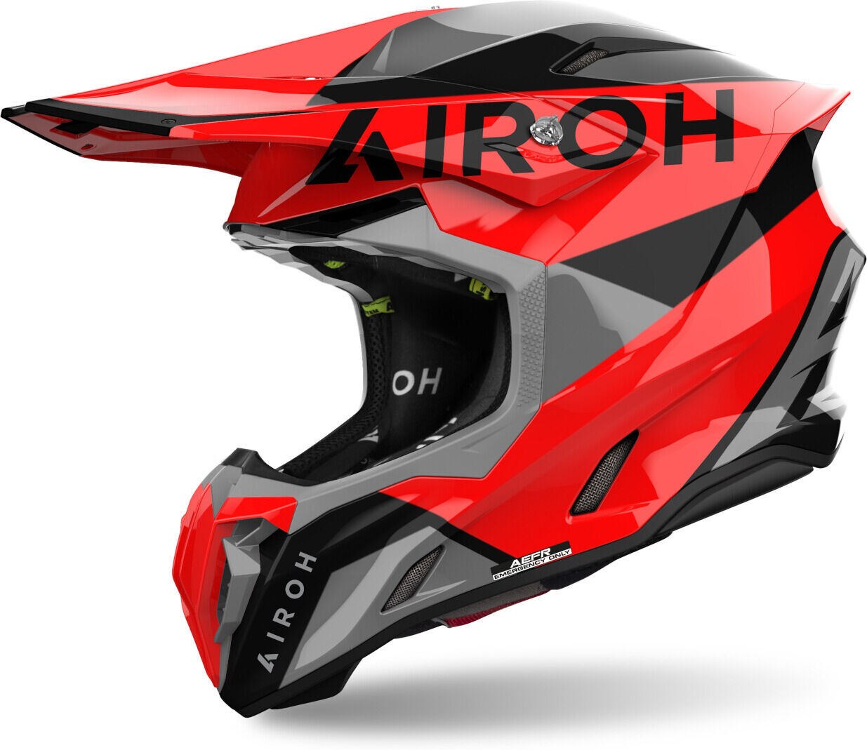 Airoh Twist 3 King Casco de motocross - Negro Gris Rojo (XL)