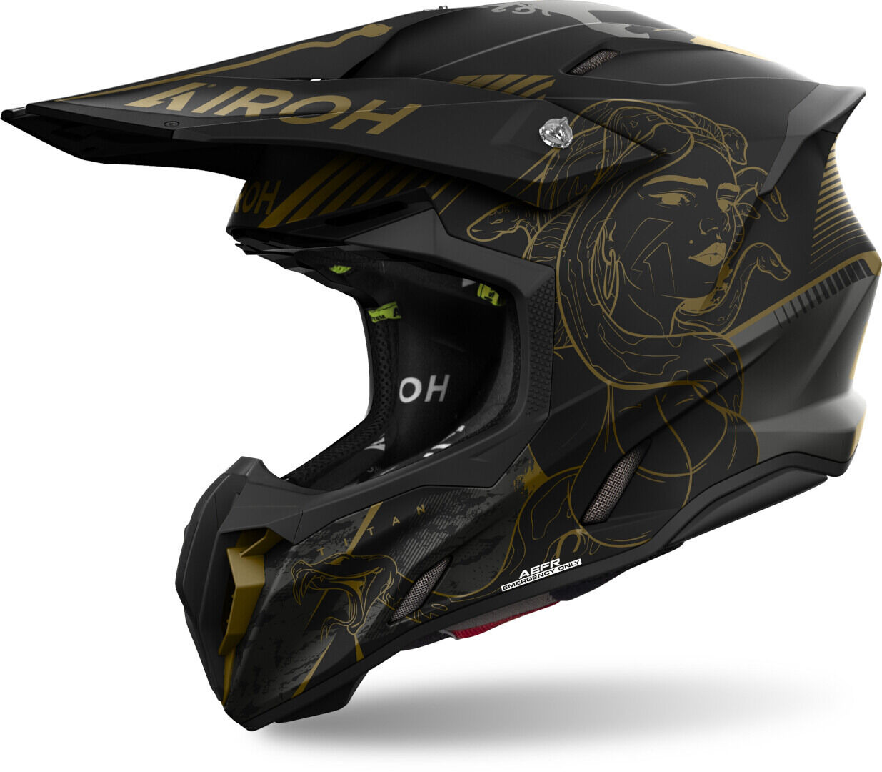 Airoh Twist 3 Titan Casco de motocross - Negro (XS)