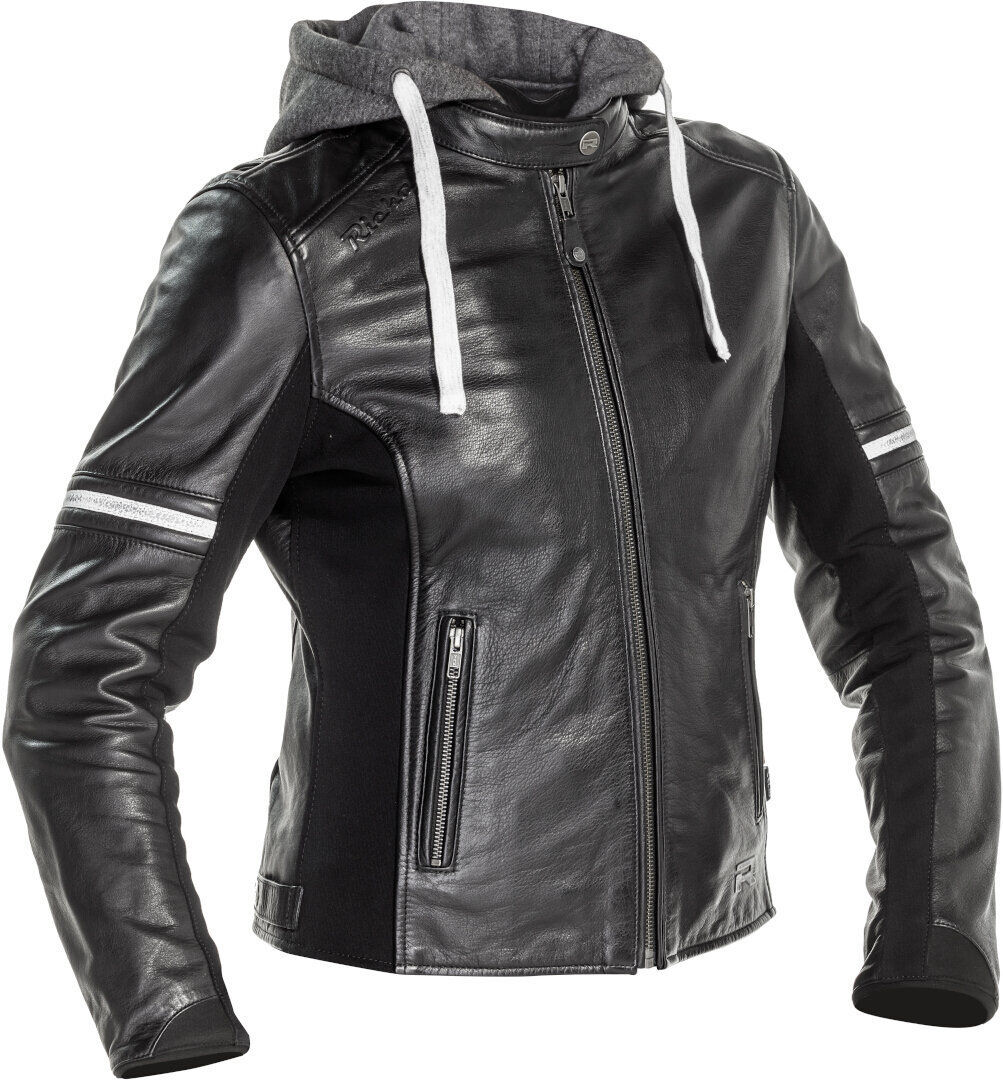 Richa Toulon 2 Chaqueta de cuero de moto para mujer - Negro (34)