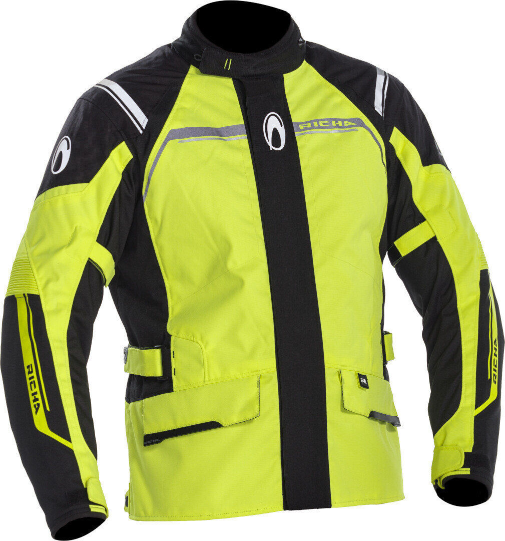 Richa Storm 2 chaqueta textil impermeable para motocicletas - Negro Amarillo (3XL)