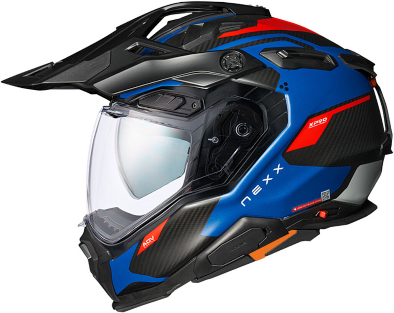 NEXX X.WED 3 Keyo Carbon 22-06 Casco de motocross - Negro Rojo Azul (L)