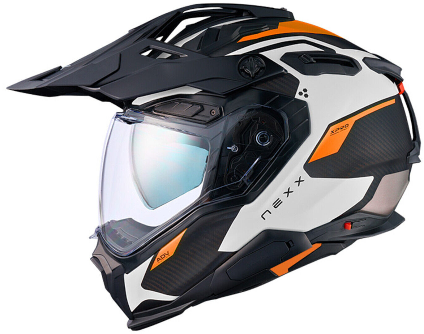 NEXX X.WED 3 Keyo Carbon 22-06 Casco de motocross - Negro Blanco Naranja (XS)