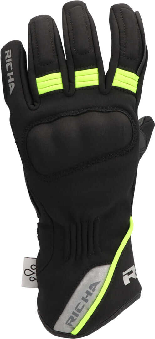 Richa Torch Guantes de moto impermeables para mujer - Negro Amarillo (2XL)