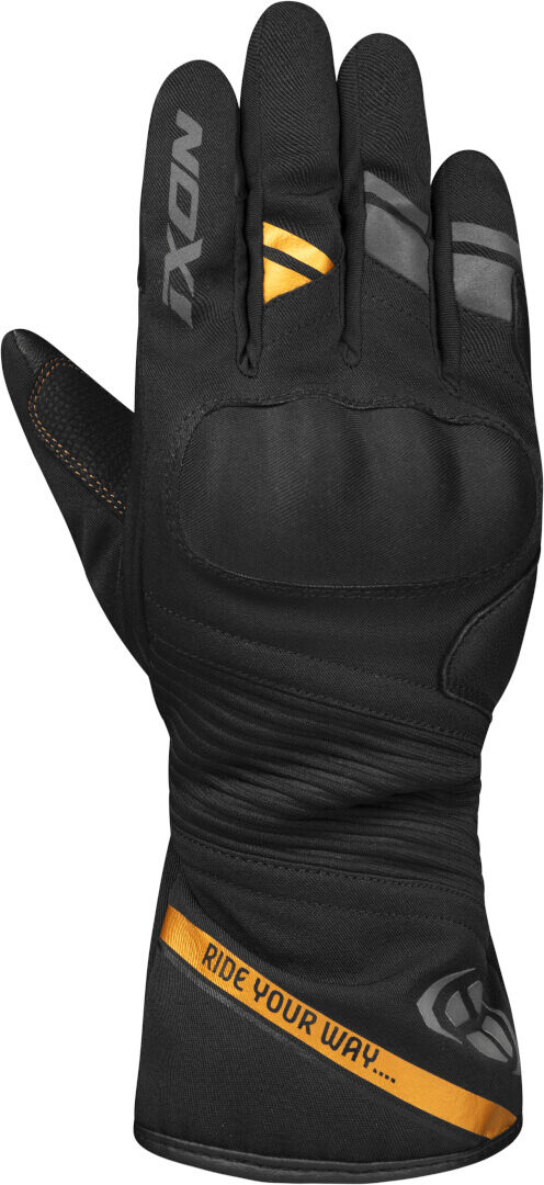 Ixon Pro Midgard Guantes impermeables de moto de invierno para mujer - Negro Oro (XL)