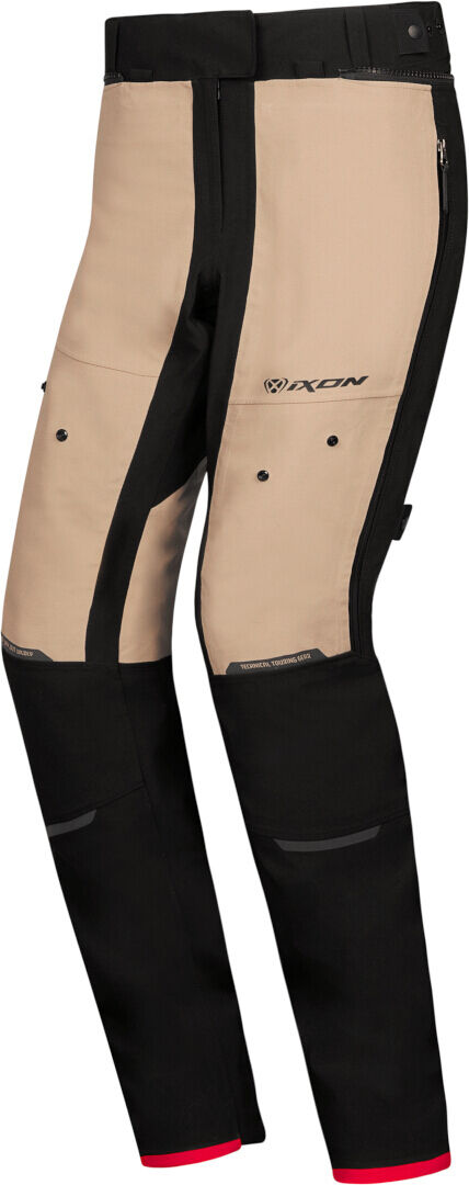 Ixon M-Skd Pantalones textiles impermeables para motocicleta para mujer - Negro Beige (L)