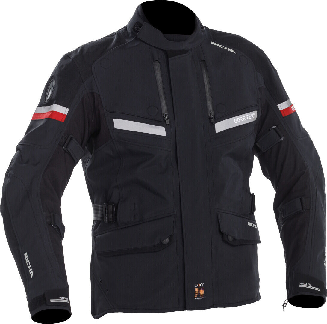Richa Atlantic Gore-Tex chaqueta textil impermeable para motocicletas - Negro (3XL)