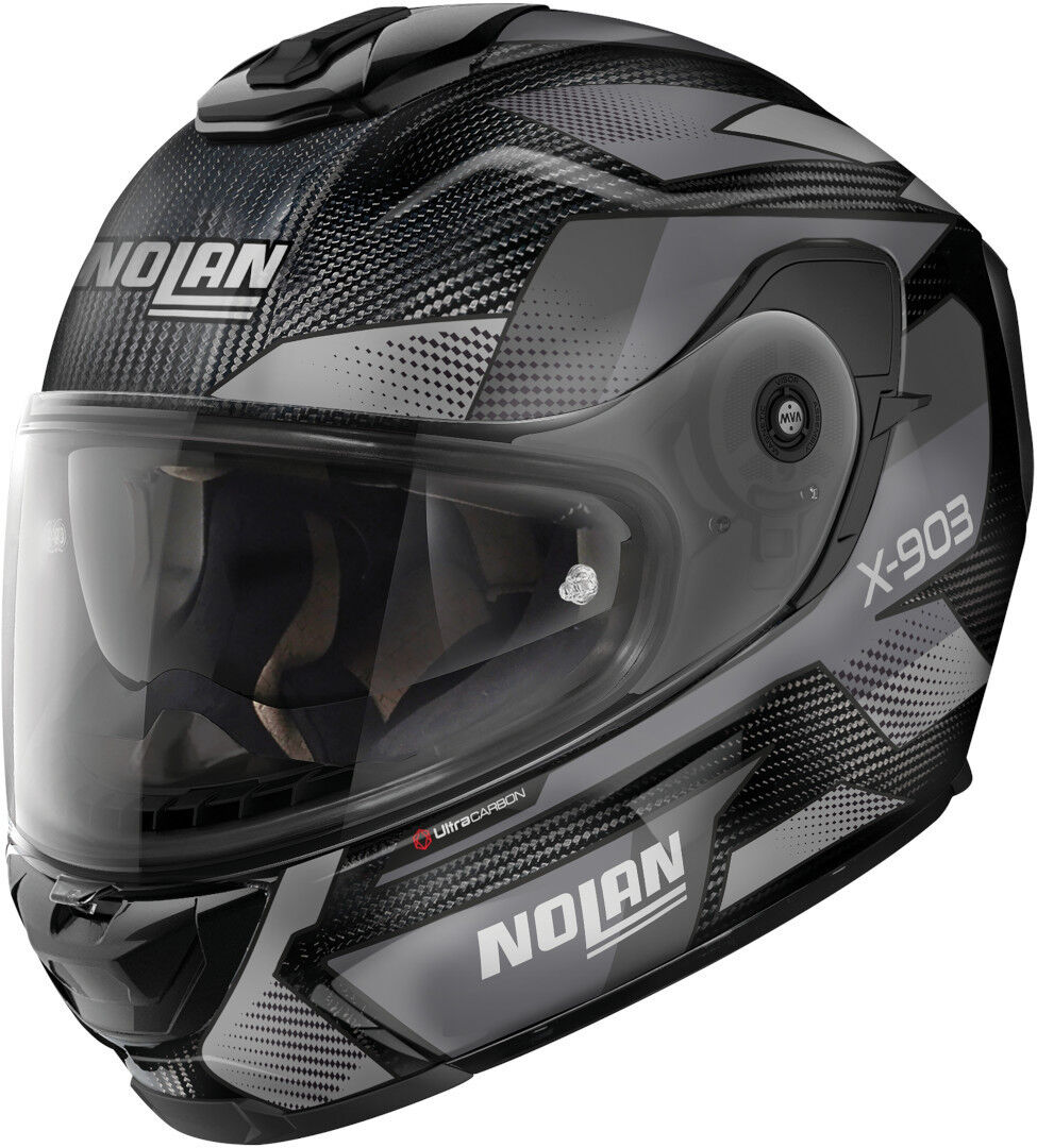 Nolan X-903 Ultra Carbon Highspeed N-Com Casco - Negro Gris (M)