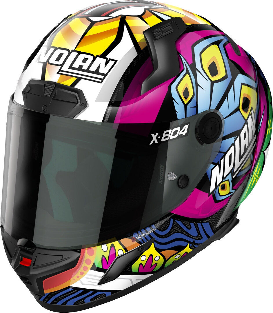 Nolan X-804 RS Ultra Carbon Chaz Davies Replica Casco - Multicolor (2XL)