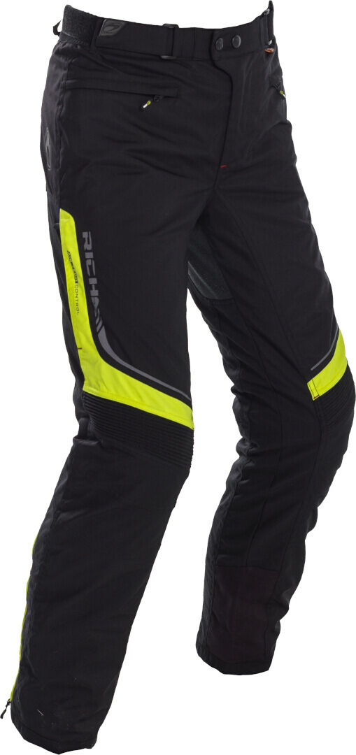 Richa Colorado Pantalones textiles impermeables para motocicletas - Negro Amarillo (L)