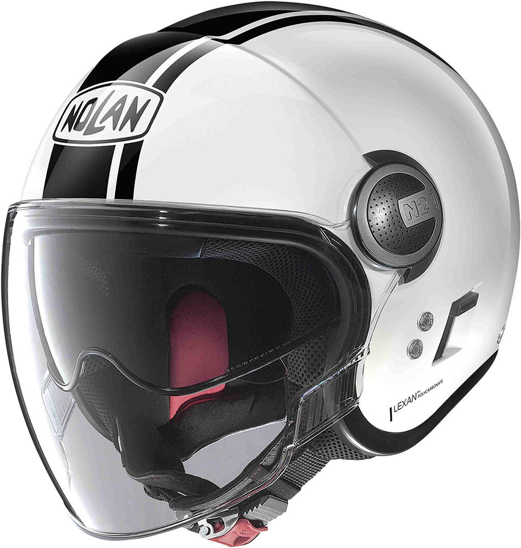 Nolan N21 Visor 06 Dolce Vita Casco Jet - Negro Blanco (XS)