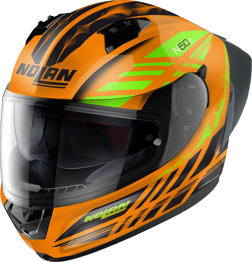 Nolan N60-6 Sport Hotfoot Casco - Negro Naranja (XS)