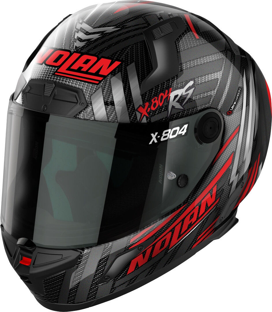 Nolan X-804 RS Ultra Carbon Spectre Casco - Negro Gris Rojo (2XL)