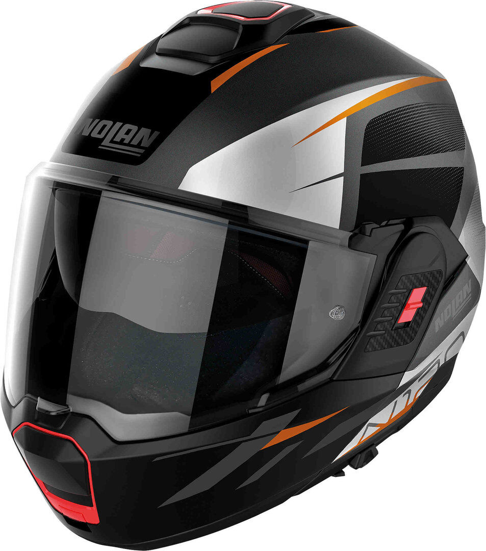 Nolan N120-1 06 Nightlife N-Com Casco - Negro Gris Naranja (L)