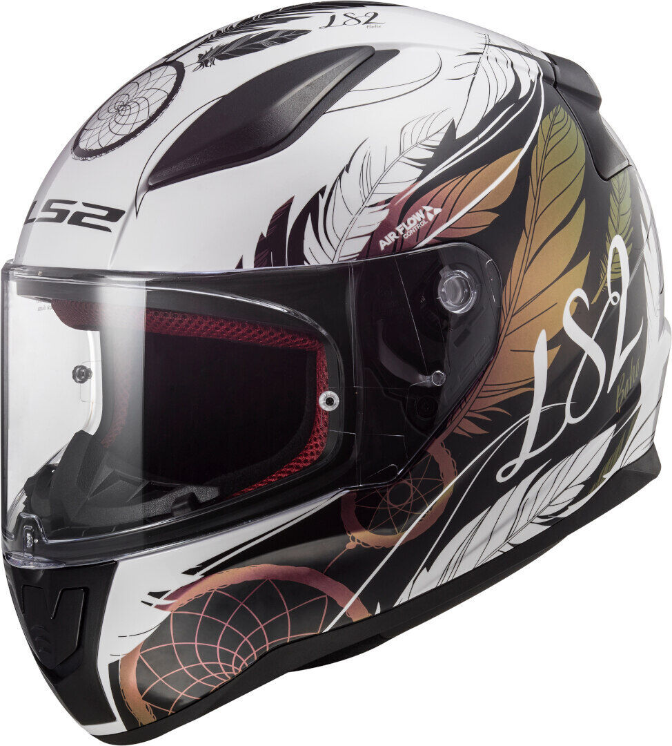 LS2 FF353 Rapid II Boho Casco - Negro Blanco Rosa (2XL)