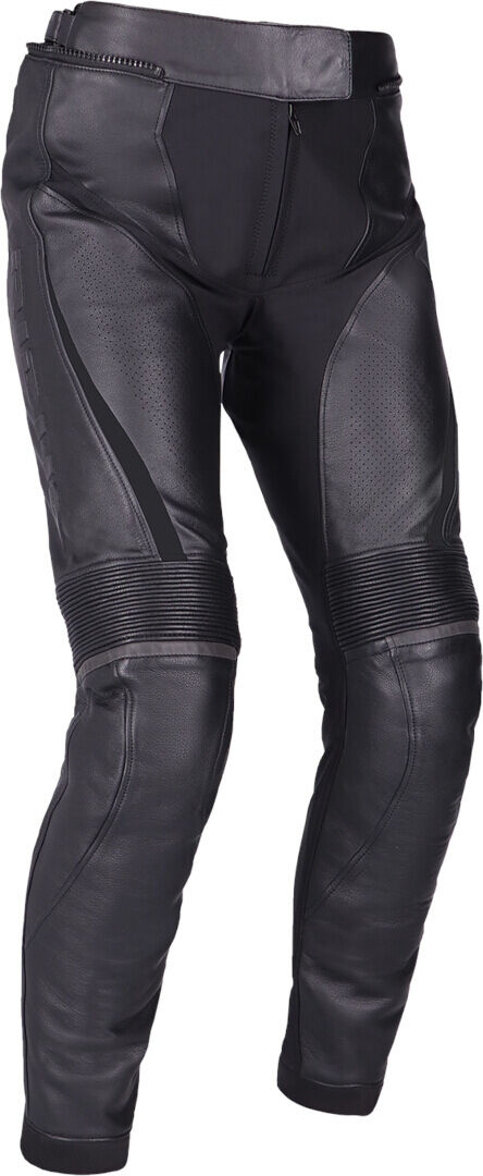 Richa Laura Pantalones de cuero perforados para mujer para motocicleta - Negro (42)