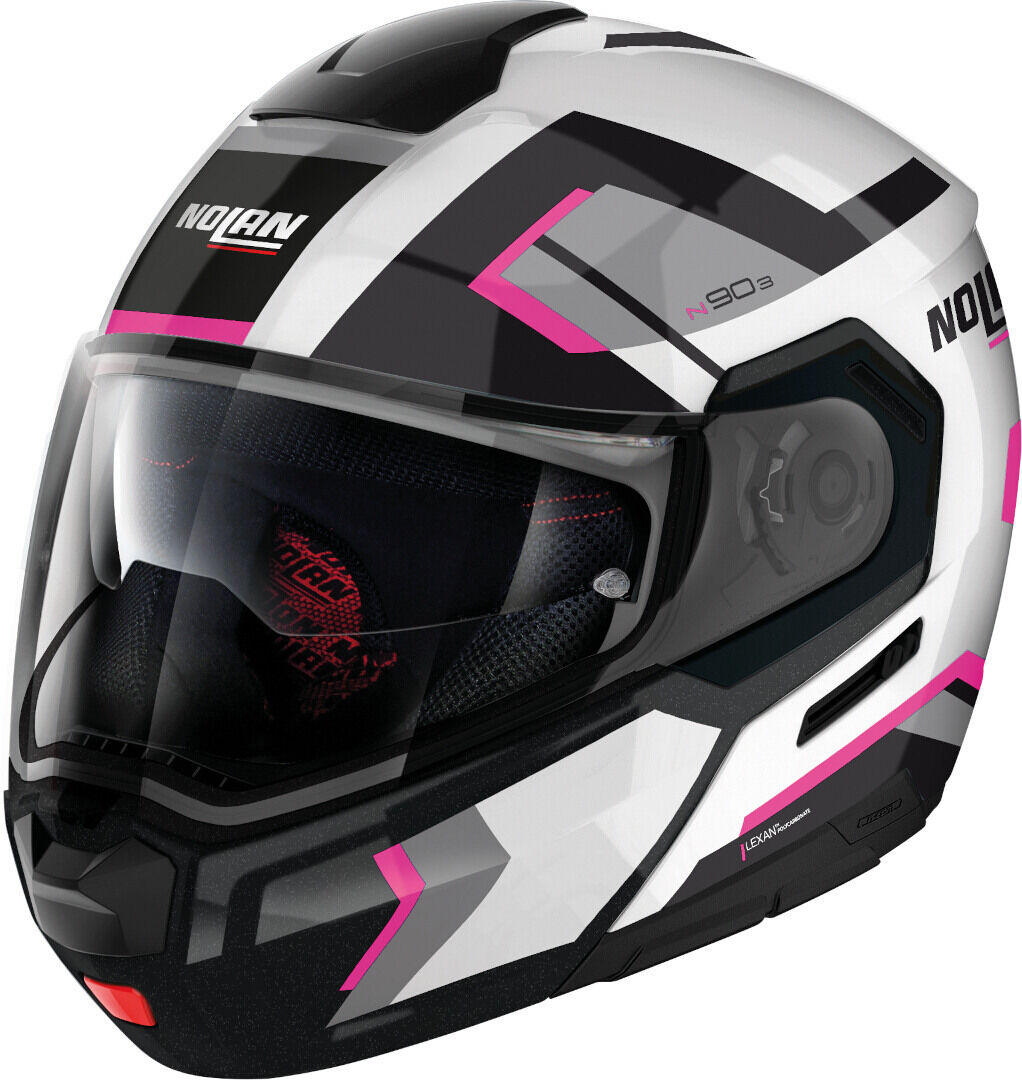 Nolan N90-3 06 Lighthouse N-Com Casco - Negro Gris Rosa (XL)