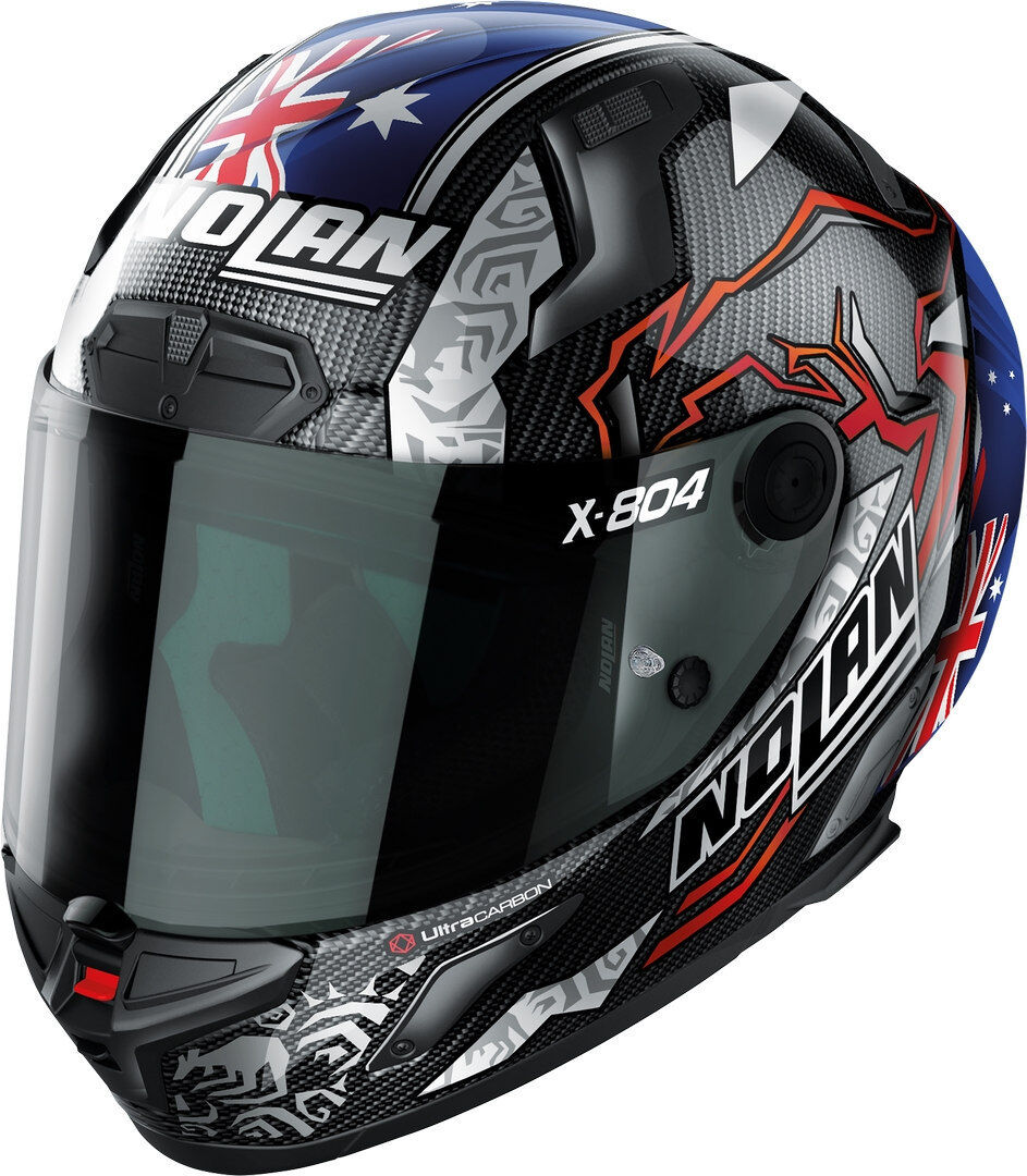 Nolan X-804 RS Ultra Carbon Casey Stoner 10th Anniversary Replica Casco - Negro Azul