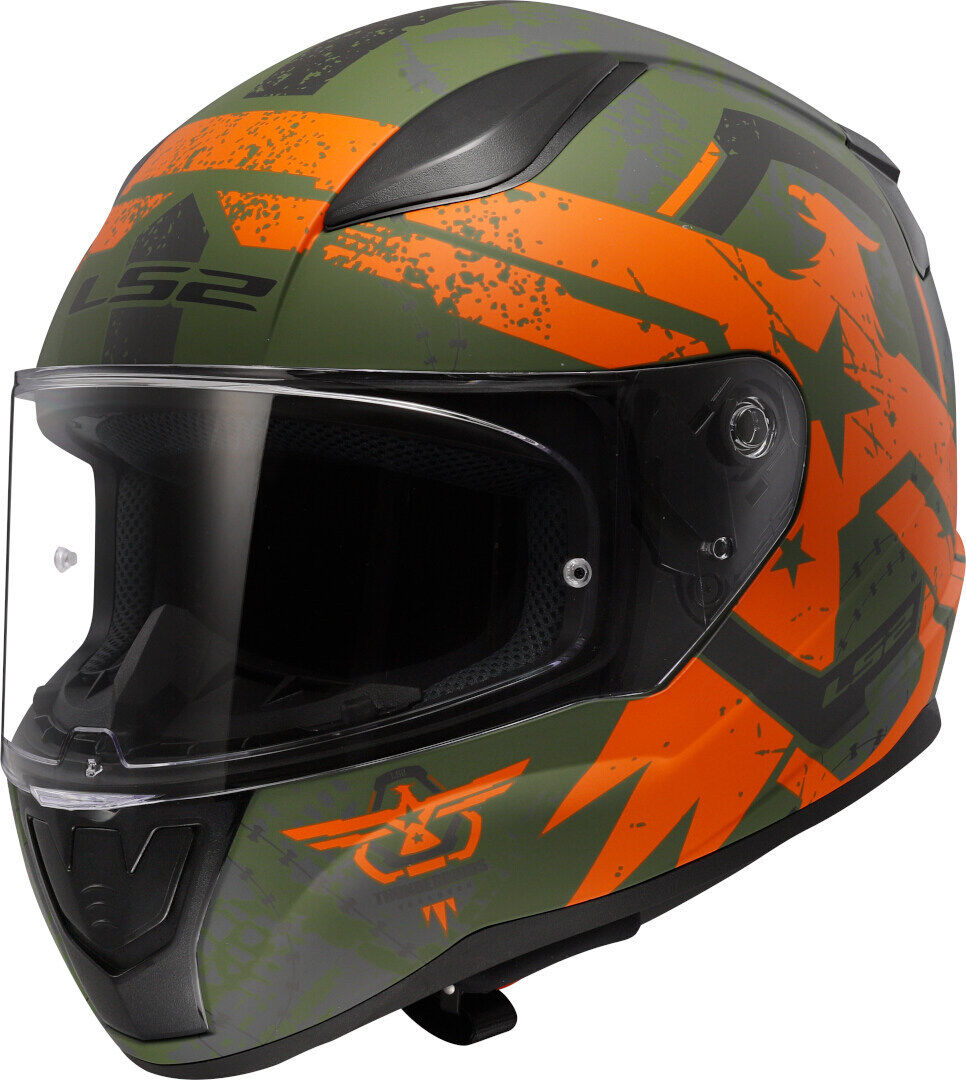 LS2 FF353 Rapid II Thunderbirds Casco - Verde Naranja (XL)