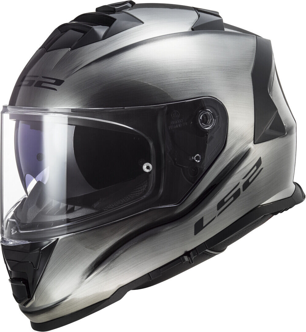 LS2 FF800 Storm II Jeans Casco - Negro Plata (L)