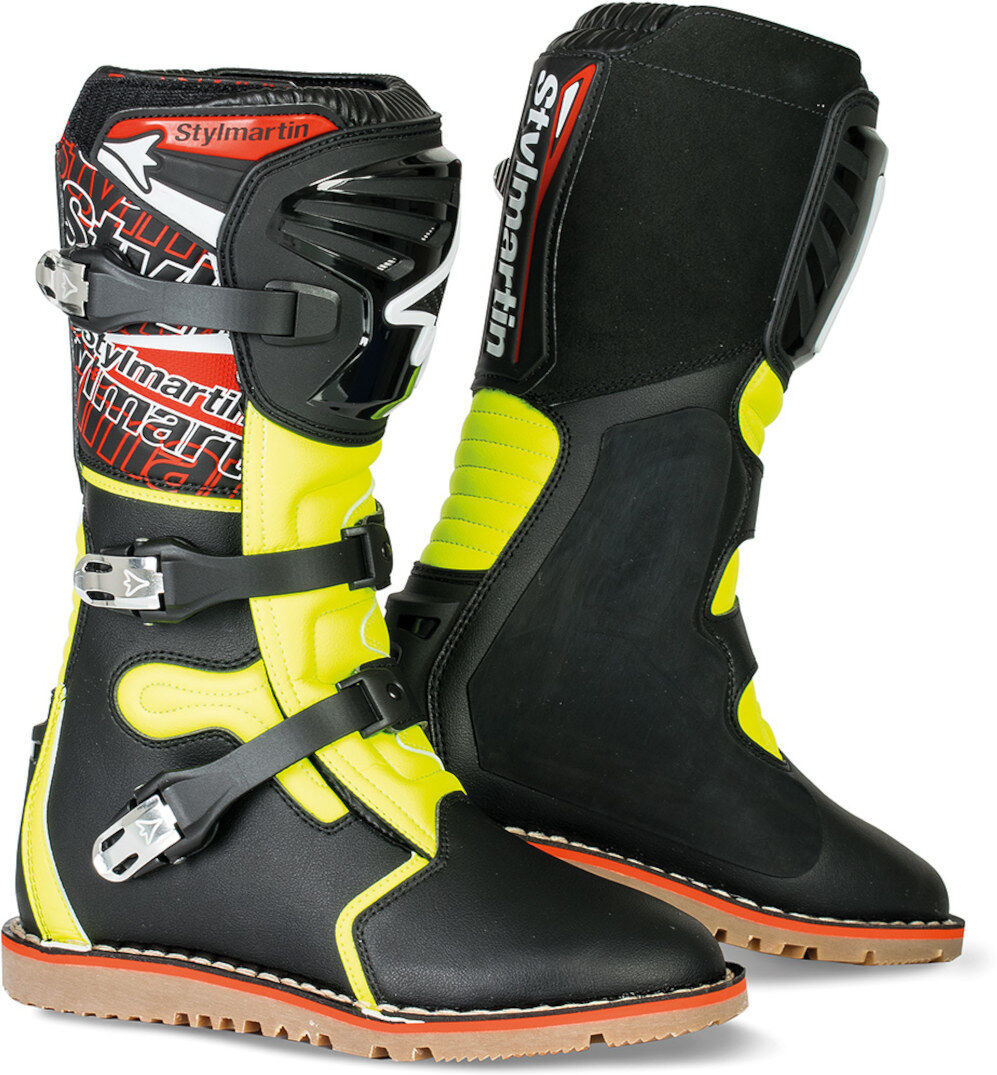 Stylmartin Impact Pro Botas de motocross impermeables - Negro Amarillo (47)