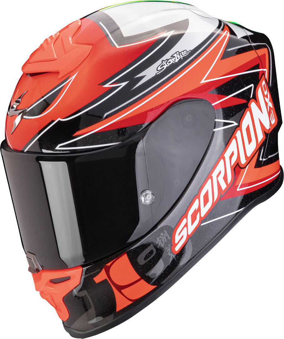 Scorpion EXO-R1 Evo Air Alvaro Replica Casco - Negro Blanco Rojo (M)