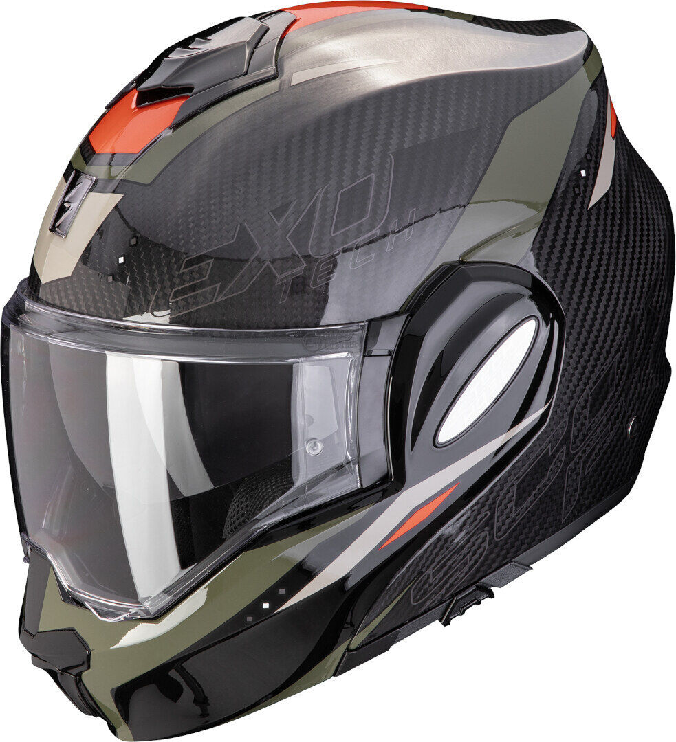 Scorpion Exo-Tech Evo Carbon Rover Casco - Negro Verde (L)