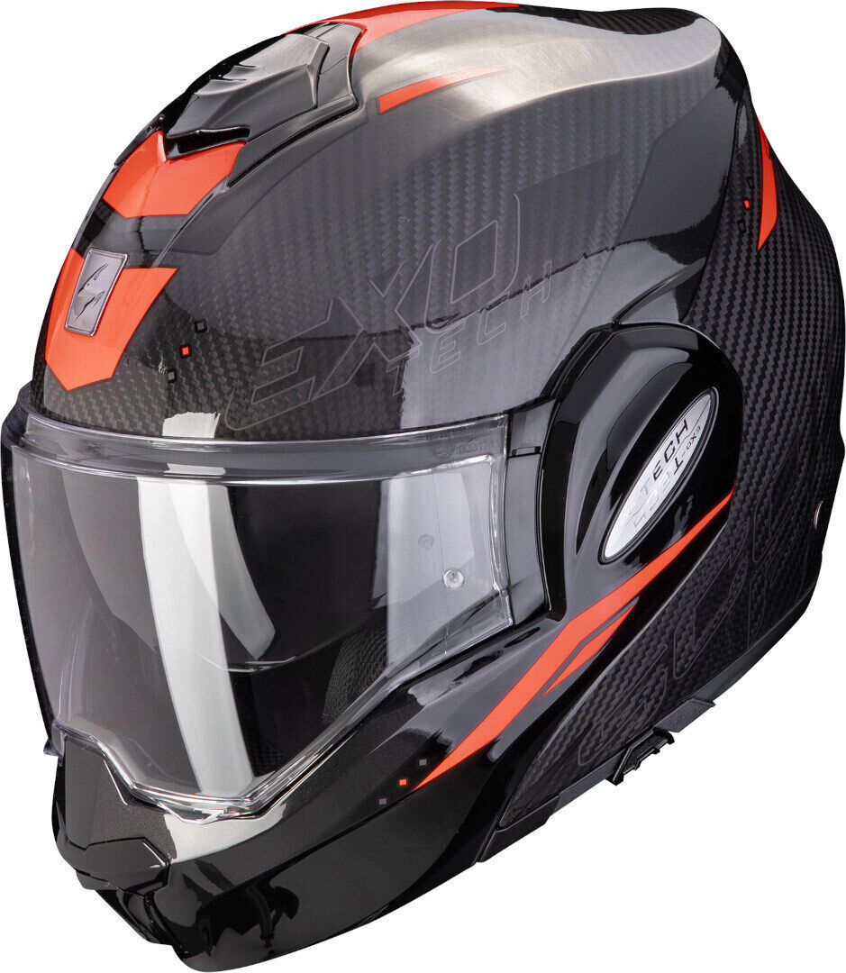 Scorpion Exo-Tech Evo Carbon Rover Casco - Negro Rojo (XL)