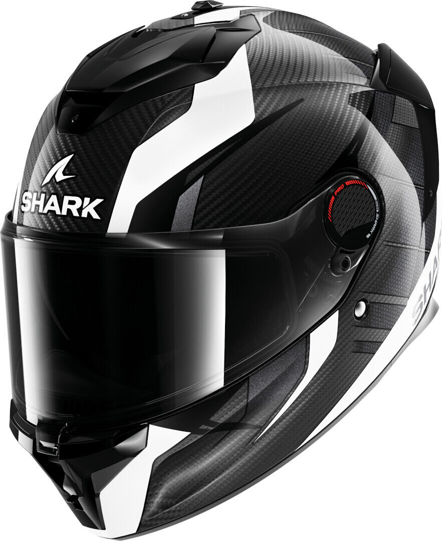 Shark Spartan GT Pro Kultram Carbon Casco - Negro Blanco (L)