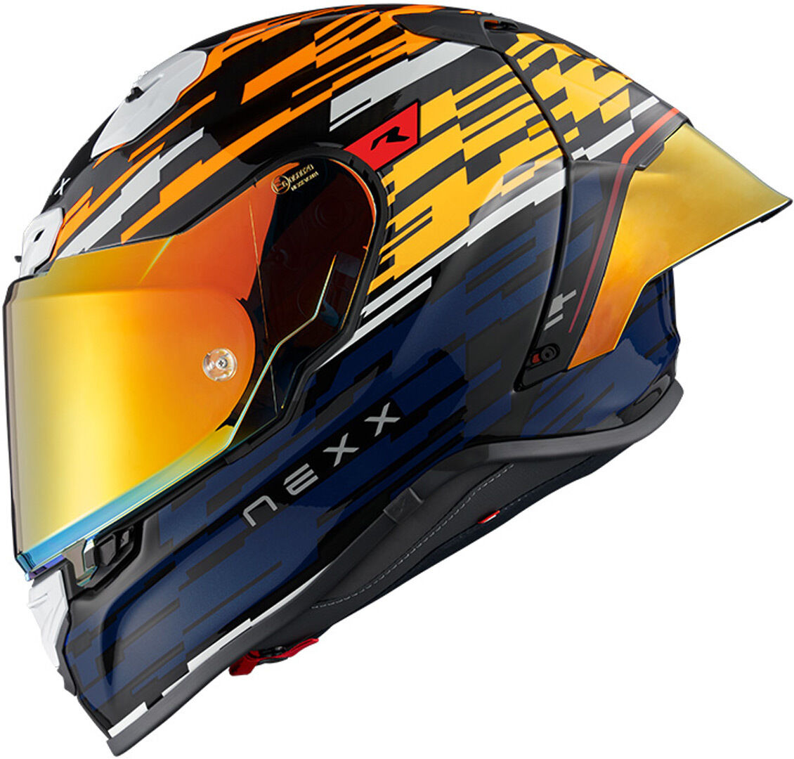NEXX X.R3R Glitch Racer Casco - Azul Naranja (XS)
