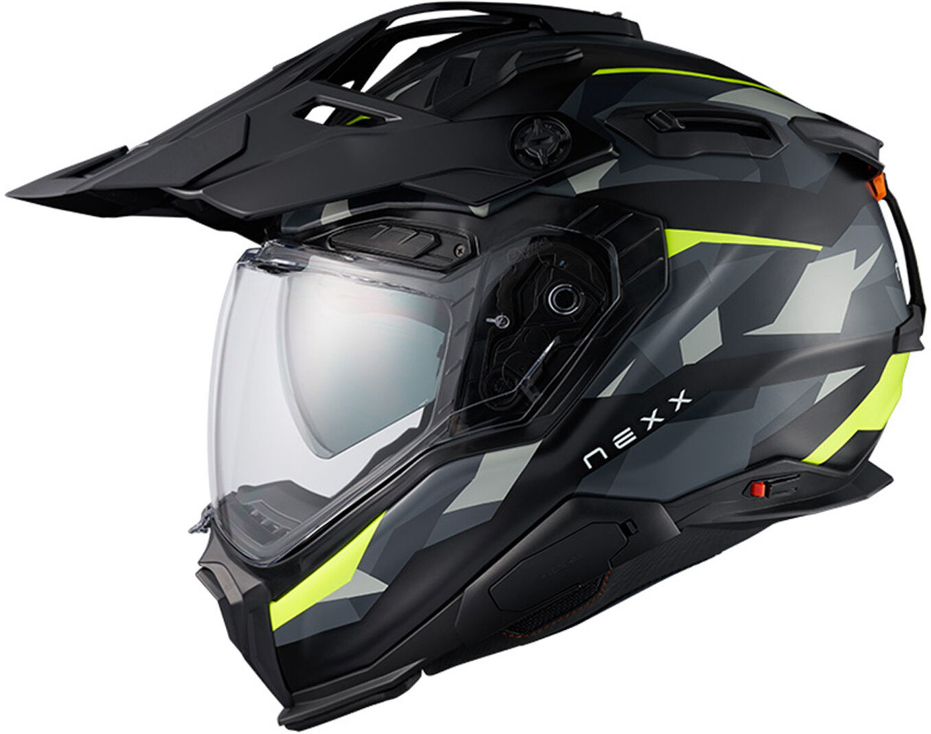 NEXX X.WED 3 Trailmania Casco de motocross - Gris Amarillo (XS)